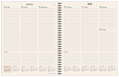 Weekly Appointment Book Ivory Paper